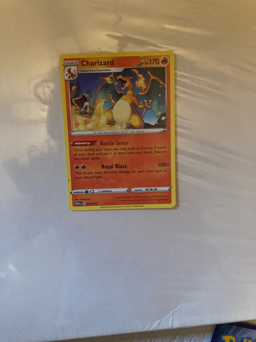 Pokemon Charizard Trading Card - Orange, Yellow, Red